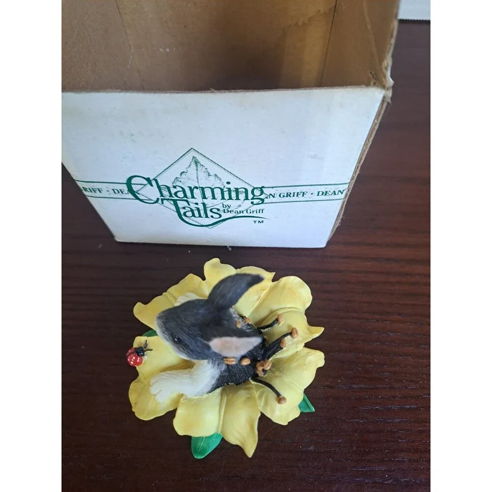 Charming Tails Binkey In A Lily Figurine